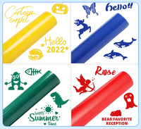 Rollos de vinilo adhesivo de PVC de corte Ultra fácil Belvitrr, pegatina de vinilo autoadhesiva de Color brillante, plotter de corte de salida de fábrica
