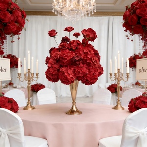Vente en gros OLER, centre de <span class=keywords><strong>table</strong></span> romantique rustique de haute qualité, fleur artificielle en soie rose, <span class=keywords><strong>décoration</strong></span> de <span class=keywords><strong>table</strong></span> - Product Image 1
