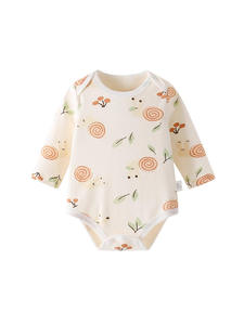 Combinaison pour bébé Printemps Été Automne Dessin animé Triangle Rampant Manches longues Unisexe Combinaison Grenouillère Coton 0-1 an - Product Image 3