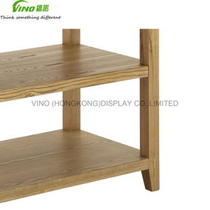 Îlot de salle à manger en bois massif avec 2 étagères et 2 tiroirs, armoire de rangement moderne grise pour appartement, garantie de 2 ans - Product Image 4