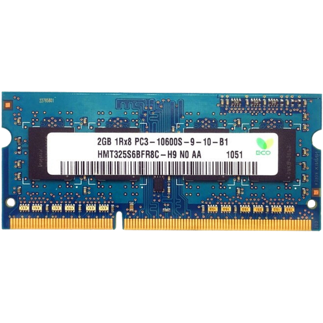 SK Memory Used in Stock DDR3 2GB 1Rx8 PC3-10600S SODIMM Memoria Rams Stick for Notebook Laptop HMT325S6BFR8C-H9