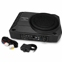 Subwoofer de voiture actif de 10 pouces à installer sous le siège, haut-parleur de basses 12V avec amplificateur intégré et télécommande