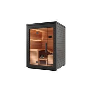 Moderne Indoor-Sauna für 2 Personen, umweltfreundlich, für gewerbliche Nutzung, Großhandel, Massivholz, traditioneller Saunaraum, anpassbare Größe, mit Ofen - Product Image 5