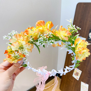 Bonita corona Floral dulce <span class=keywords><strong>para</strong></span> fiesta, diadema <span class=keywords><strong>de</strong></span> <span class=keywords><strong>flores</strong></span> <span class=keywords><strong>para</strong></span> <span class=keywords><strong>niñas</strong></span>, corona <span class=keywords><strong>de</strong></span> pelo <span class=keywords><strong>de</strong></span> Festival, decoración <span class=keywords><strong>de</strong></span> pelo Adorable - Product Image 2