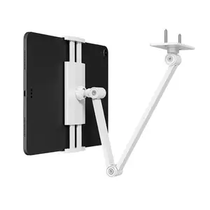High Quality Aluminum Lazy Long Arm Phone Holder Bracket 3 Section Cantilever Adjustable Wall Mount Tablet Stand