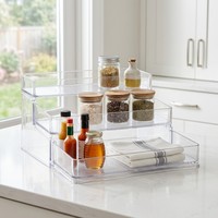 Étagère de rangement moderne à trois niveaux, montage sans outil, pour salon, cuisine, salle de bain, coiffeuse
