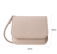 Dompet Wanita RFID Blocking Dompet Kulit Lipat Dua Tempat Kartu Kredit untuk Wanita Dompet Kompak Dompet Mini Dengan Saku Resleting
