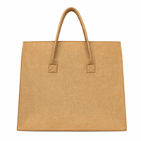 Sac fourre-tout en feutre imprimé léopard avec poignées violettes et patch cœur IRCE, sac à main de shopping tendance à ouverture supérieure