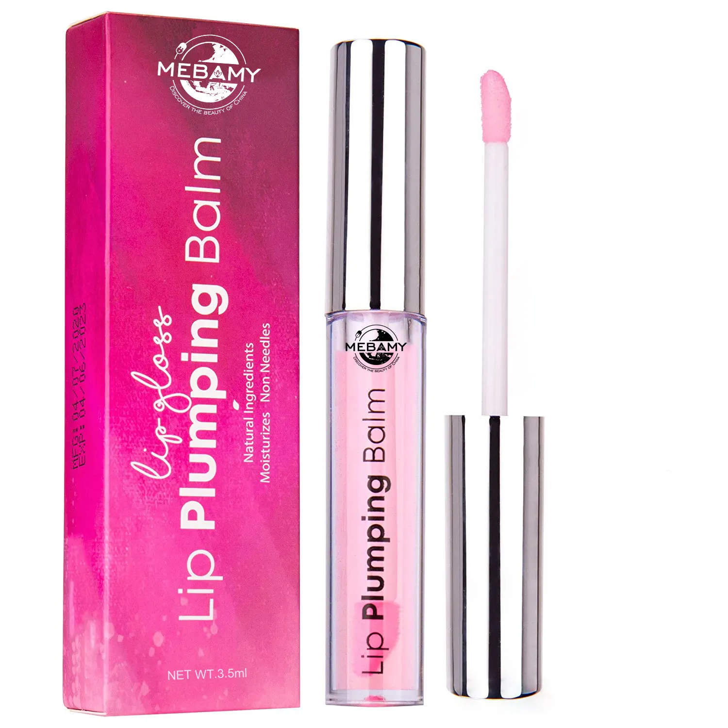 Plump ing Balm Lip Care Serum 3 Jahre Lip Plumper Flüssiger Lip gloss Pin Private Label Natürliche reguläre Größe Paket Female Pink