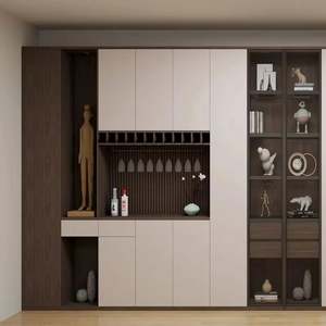 Armoire à chaussures en bois au design moderne contemporain pour la maison, la chambre à coucher, la salle à manger, le salon ou les meubles d'école - Product Image 1