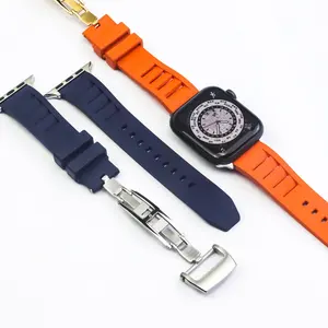 CAOWTAN 18mm 20mm 22mm RM fermoir <span class=keywords><strong>boucle</strong></span> pour Samsung Galaxy Watch 3 4 5 Pro pour HUWAWEI GT2 3 Pro bracelet en caoutchouc <span class=keywords><strong>boucle</strong></span> papillon - Product Image 1