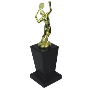Torneio de design personalizado em ouro 3d, campeão de bola de badminton