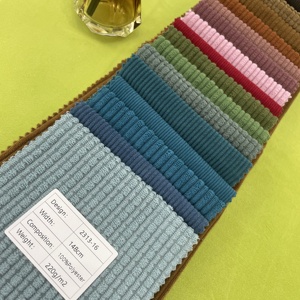 2311 disesuaikan 100% poliester kain beludru kain Sofa 16W garis acak Corduroy dicetak tahan air bernapas pola dicelup - Product Image 5