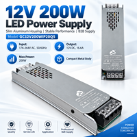 Alimentation LED Slim CSPRING 12V 200W 300W 400W AC 176-264V avec bornes à vis en aluminium pour bande lumineuse et armoire