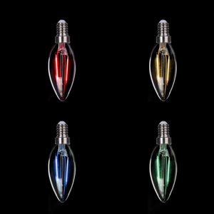Bán Buôn CE Rohs + Được Phê Duyệt 360 Độ Trang Trí Nến Đèn C37 RGB LED Filament Bulb - Product Image 2