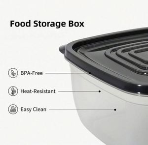 6pcs Food Storage <b>Containers</b> with Lids BPA-Free Microwave and Freezer Safe Meal Prep <b>Containers</b> - Product Image 2