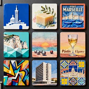 <span class=keywords><strong>Marseille</strong></span> Thème 3D Art Déco Réfrigérateur Aimants Résine Artisanat Décoration Maison Souvenir Les Calanques Vieux Port <span class=keywords><strong>Pastis</strong></span> Pétanque - Product Image 3