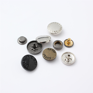 <span class=keywords><strong>Boutons</strong></span>-pression argentés en gros pour vêtements, vestes et pantalons - Product Image 2