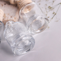 Diffuseur de parfum pour voiture en verre cylindrique vide de 8 ml avec bouchon à vis pour accrocher dans la voiture