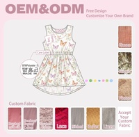 Robe d'été sans manches pour filles, imprimé pois colorés, taille élastique, ourlet asymétrique, vêtements pour enfants personnalisés OEM