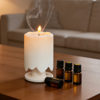 Diffuseur d'huiles essentielles sans fil, sans eau, à air froid, 20 ml, diffuseur de parfum, lampe de nuit en céramique pour la maison