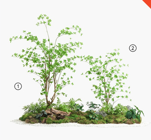 Ensemble d'aménagement paysager de <span class=keywords><strong>plantes</strong></span> <span class=keywords><strong>vertes</strong></span> simulées d'intérieur et d'extérieur Combinaison de bureaux et de centres commerciaux mettant en vedette des <span class=keywords><strong>plantes</strong></span> artificielles - Product Image 6