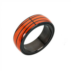 Anillos Giratorios de Acero Inoxidable 316L, Resistentes al Agua y al Deslustre, con Diseños de Fútbol, Baloncesto, Rugby y Béisbol, para Hombres y Mujeres - Product Image 5