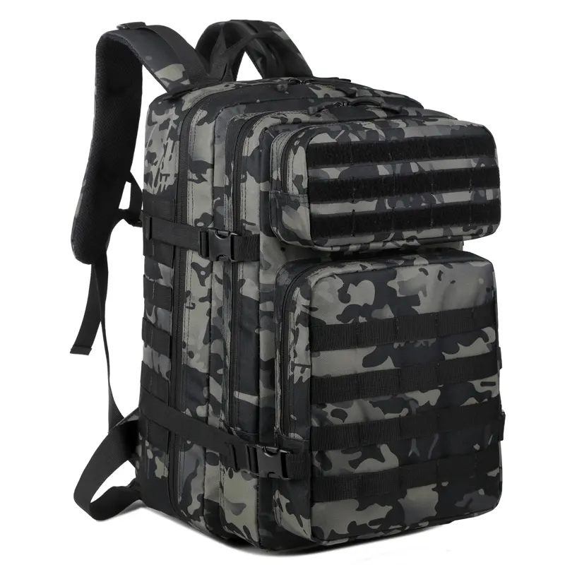 OEM सामरिक बैग प्रशिक्षण बैग रूकसाक पैक 45 लीटर बड़े छलावरण बैग Molle बैग