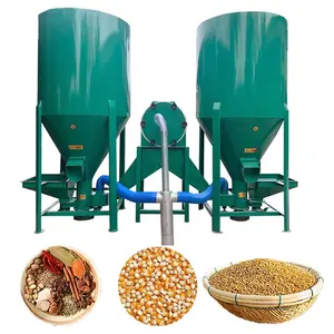 vertical grinder and mixer for animal feed price poultry feed processing machinery