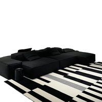 Meilleure vente : Ensemble de canapés modulaires en tissu velours côtelé pour salon d'hôtel, en forme de L, sans cadre, conception enroulable, convertible, compressé sous vide