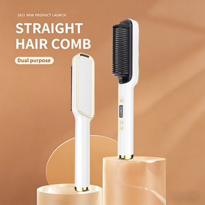 Plancha de Pelo de Calentamiento Rápido PTC 30s de Marca Privada con Apagado Automático y Cepillo Térmico de Seguridad 360 ° Rizador de Pelo Giratorio Multifuncional - Product Image 2