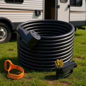 Cable de extensión para caravana de 36 pies, 50 amperios, cable de cobre, conector Nema C20 para remolques, autocaravanas y caravanas. - Product Image 2