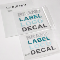 Étiquette holographique en PVC doré métallisé ultra-transparent, lavable, à effet brillant, avec logo en relief pour tasses