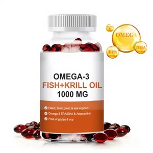 Capsules molles d'huile de krill antarctique en vrac OEM, supplément halal d'astaxanthine, huile de poisson oméga-3 EPA DHA, gélules molles d'huile de krill - Product Image 2