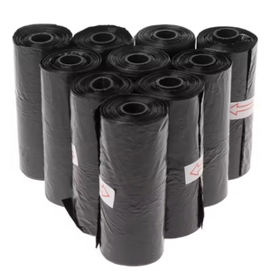 Sac poubelle noir en HDPE/LDPE, sac poubelle robuste, sac poubelle biodégradable de 55 gallons - Product Image 1
