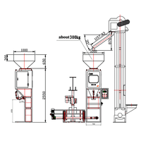 Halbautomat ische 50kg 25kg 10kg hochpräzise Wiege füllung Nähen Produktions linie für Mehl Reis futter Verpackungs maschine