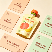 Pochette souple personnalisée avec bec verseur, emballage souple OEM pour purée de fruits pour bébés, qualité alimentaire, Doypack, marque privée acceptée