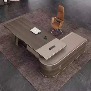Dolaplı lüks Modern yönetici masası, yüksek kaliteli ahşap tezgah, ofis mobilyalarının modüler tasarımı - Product Image 3