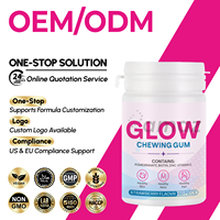 Permen Karet Kecantikan Amaz OEM Glow Beauty, Suplemen Kulit Bercahaya dengan Asam Hialuronat, Vitamin C, Biotin untuk Kesehatan Wanita