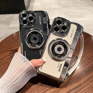 เคสโทรศัพท์ TPU เคลือบอิเล็คโทรเพลทกล้อง3D สุดหรูสำหรับฝาหลัง15/14/13/12 Pro max/l PLUS - Product Image 3