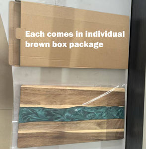 شحن مجاني من الولايات المتحدة ، نقش بالليزر ، فراغات من خشب السنط ، لوح تشاركوتري من راتنجات الإيبوكسي - Product Image 2