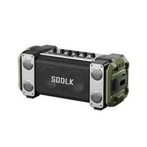 SOLDK S1032 Speaker stereo portabel, Set Speaker BoomBox portabel Bass berat 320W dengan mikrofon Subwoofers