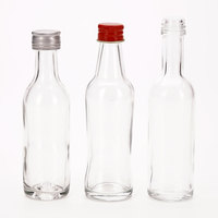 Botol Kaca Mini VISTA Wholesale 28ml 40ml 50ml 60ml 100ml untuk Air, Jus, Anggur, Minuman Keras, Whisky, Vodka, Tequila dengan Tutup Aluminium