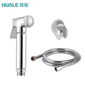 1F0128HD-B ABS Mạ Crôm Nhựa Shattaf Hồi Giáo Có Thể Điều Chỉnh Shattaf Set Shattaf Du Lịch Cho Phòng Tắm