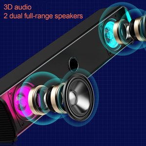 Haut-parleur <span class=keywords><strong>de</strong></span> jeu portable Éclairage RVB <span class=keywords><strong>Barre</strong></span> <span class=keywords><strong>de</strong></span> <span class=keywords><strong>son</strong></span> <span class=keywords><strong>de</strong></span> jeu Ordinateur <span class=keywords><strong>de</strong></span> bureau Longue durée <span class=keywords><strong>PC</strong></span> Home cinéma 5-10W Bouton télécommande - Product Image 5