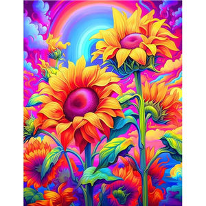 Colorido girasoles DIY diamante pintura Kit Rhinestone arte bordado pintura para el hogar Dec. - Product Image 1