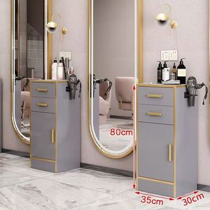 Barber Shop Beauty Salon Dedicated Hair Cutting <b>Tool</b> Cabinet Storage Rack MDF Modern Design Stable Multifunctional - Product Image 6