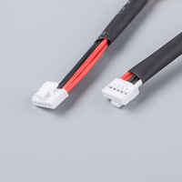 Harness Kabel Merah Hitam Putih Kustom dengan Konektor Plastik Putih dan Terminal Lepas Cepat Transparan untuk Papan Kontrol
