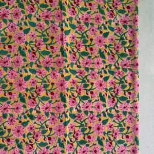 Hand Weft Knit Floral Cotton Fabric Soft Lightweight 80 GSM 60S60S Yarn Earth Tone Boho Style Women Girls Boys Dresses <b>Kaftan</b> - Product Image 1