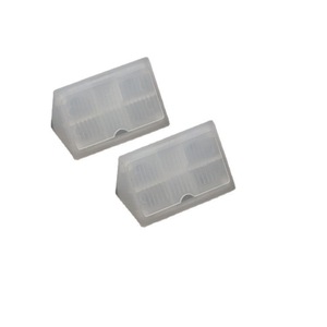 Supports d'angle en plastique à double trou de 90 degrés avec couvercle pour armoire, placard, accessoires de quincaillerie de bureau - Product Image 4